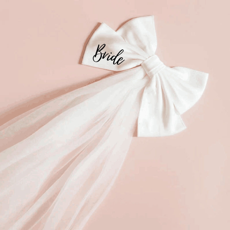 Bridal Bow Hairpin Veil