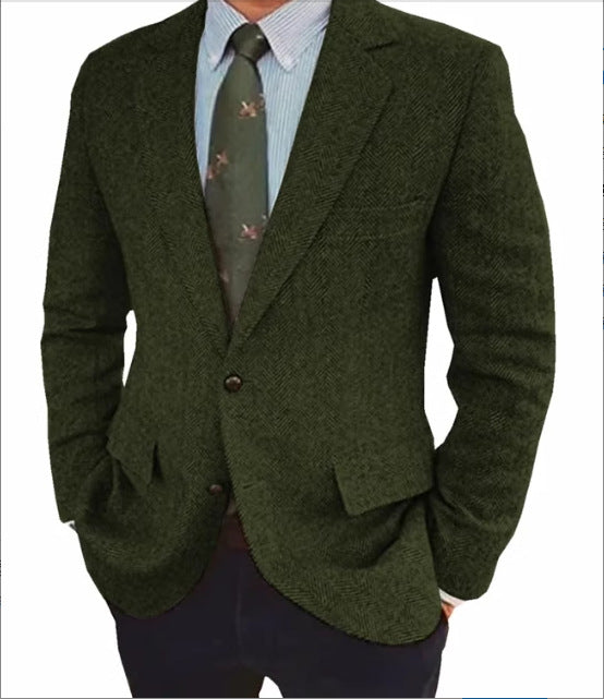 Men's Herringbone Suit Jacket - view 2