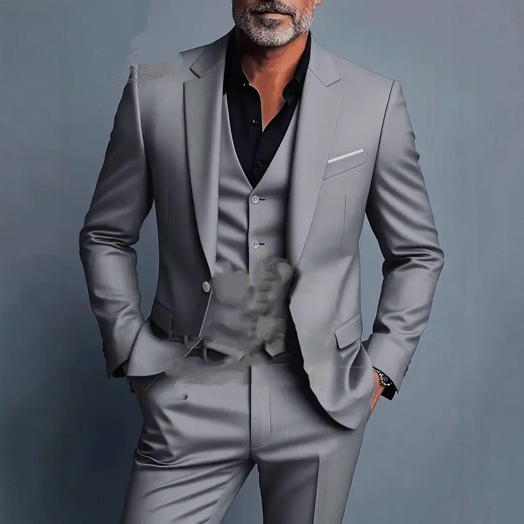 Men's Slim-Fit Three-Piece Suit - view 5