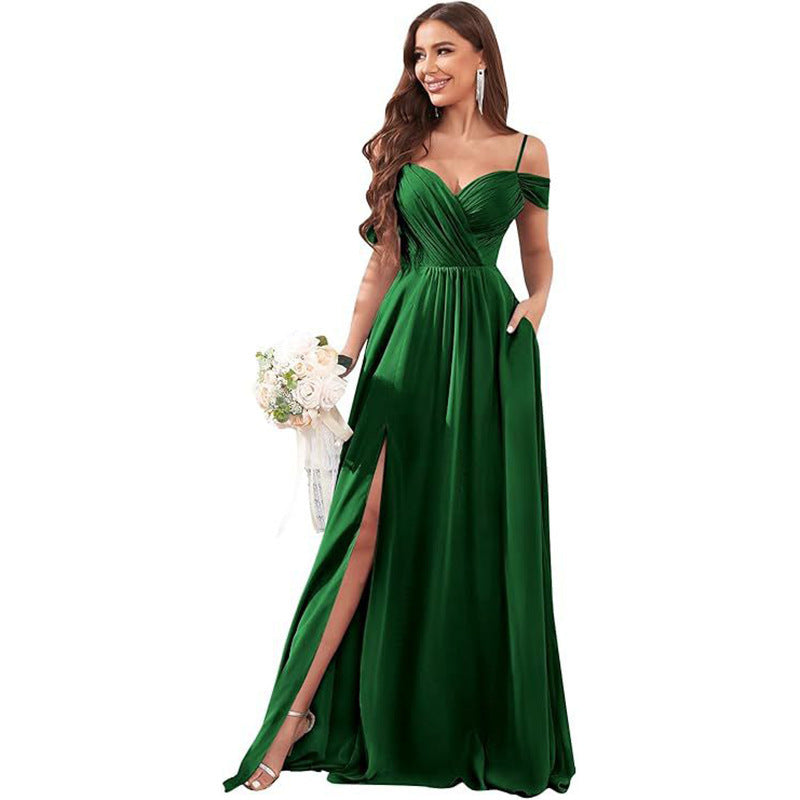 One-Shoulder Short Sleeve Bridesmaid Dress - view 5