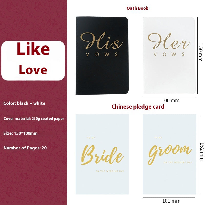 Wedding Vows Oath Card Set - view 3