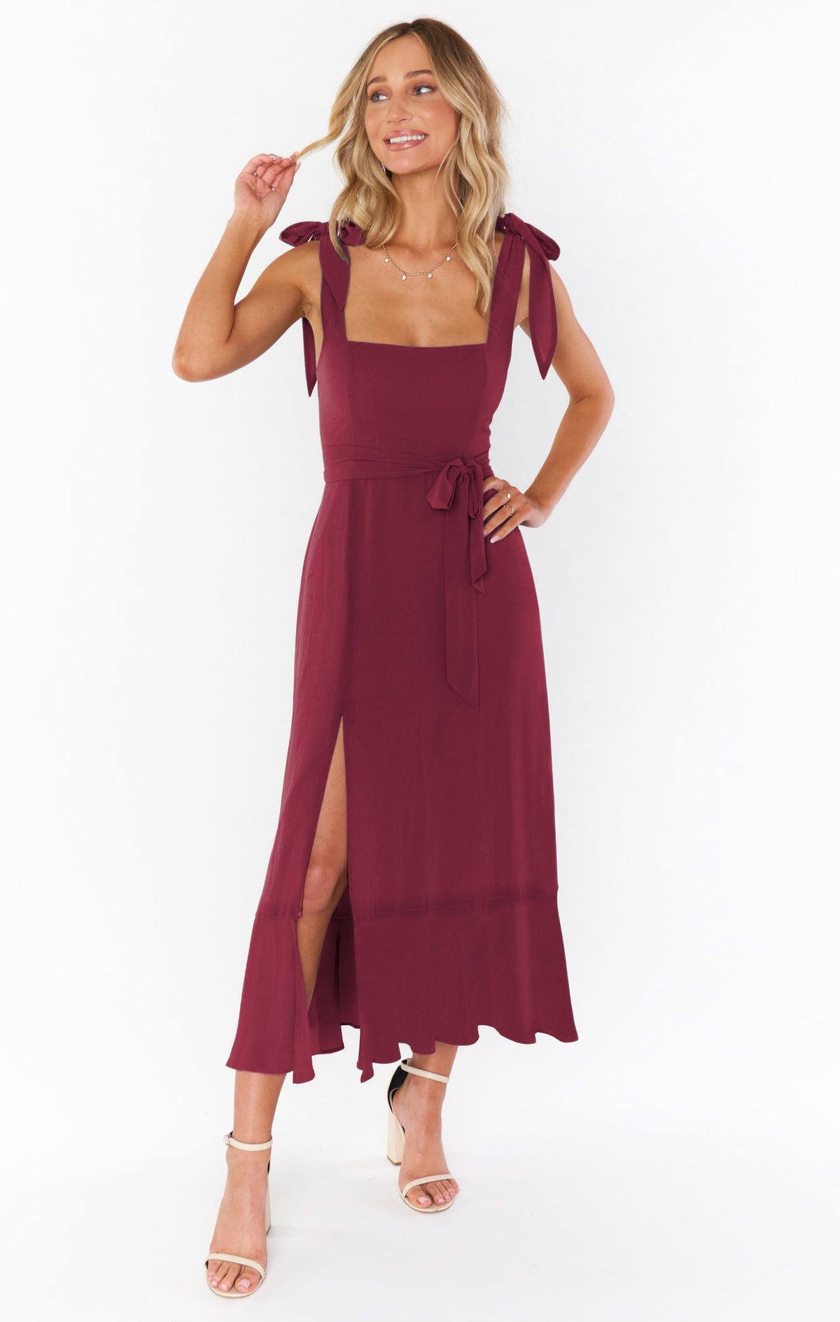 Square Neck A-Line Bridesmaid Dress - view 7