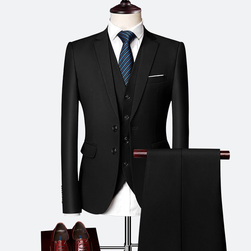 Men's Three-Piece British Slim-Fit Suit - view 4
