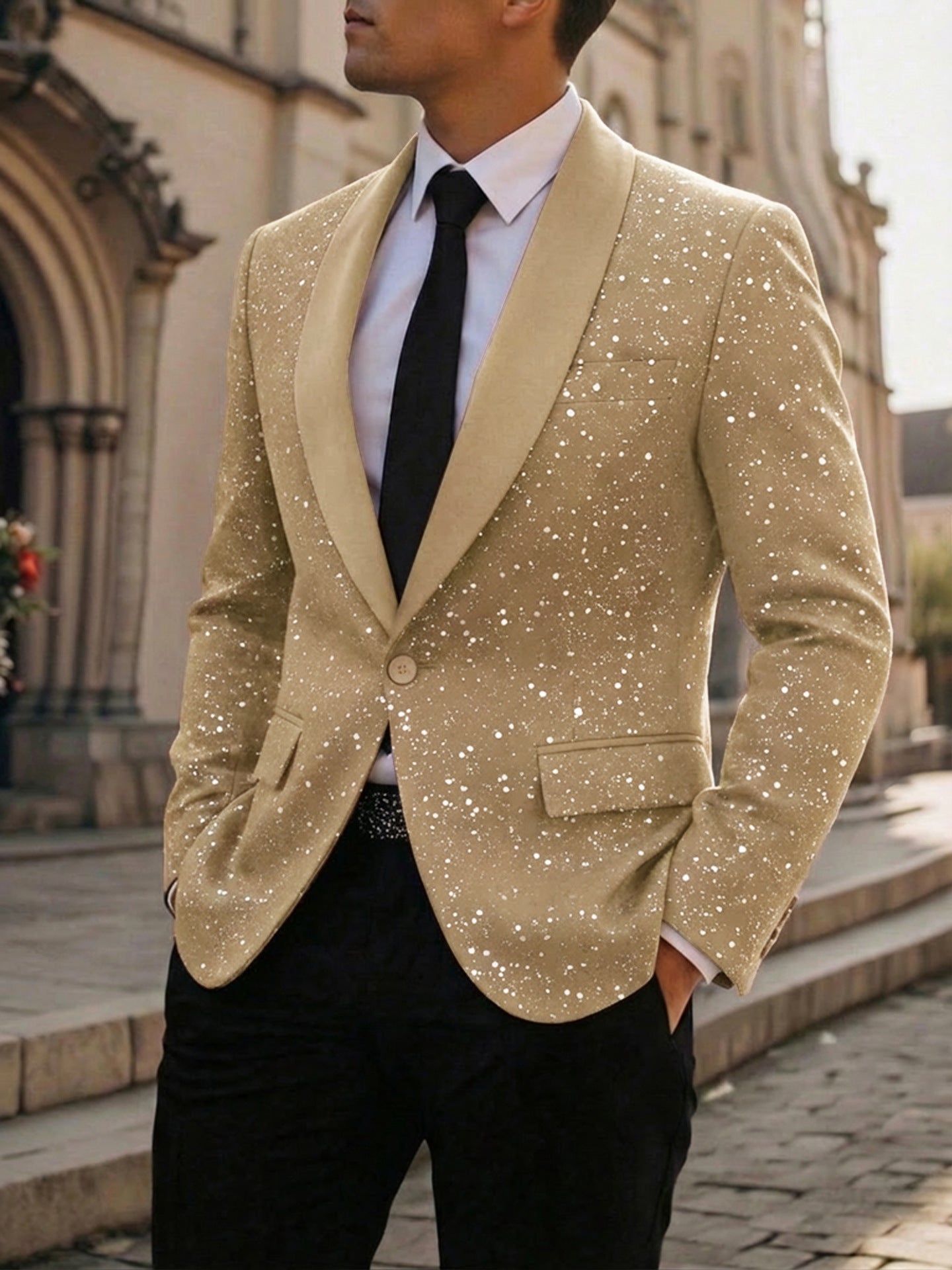 Men's Shiny Party Suit Jacket - view 4