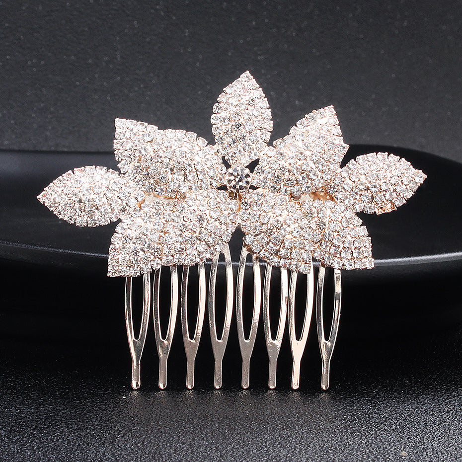 Bridal Rhinestone Hair Comb Headpiece - view 3