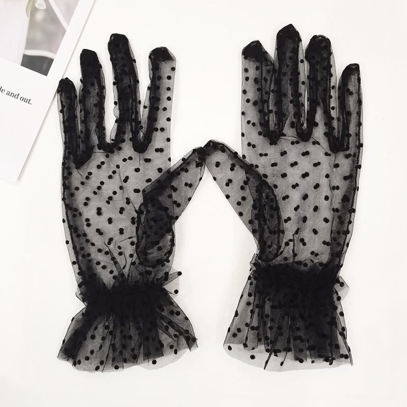 Mesh Bridal Gloves - view 2