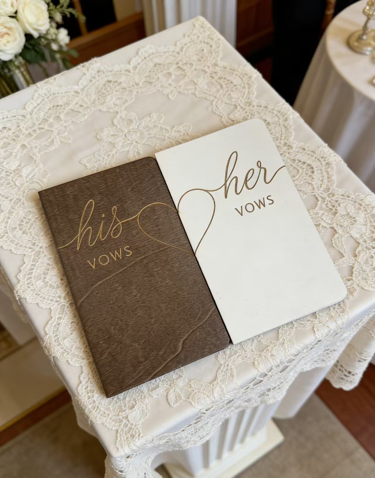 Wooden Wedding Vow Book Keepsake - view 2