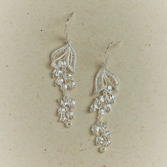 Crystal Leaf Wedding Earrings