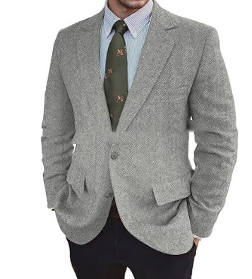 Men's Herringbone Suit Jacket - view 6
