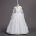 Lace Diamond Flower Girl Dress - view 1
