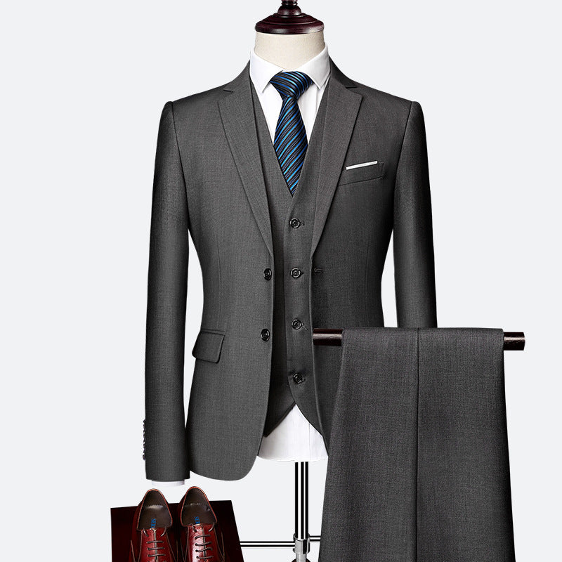 Men's Three-Piece British Slim-Fit Suit - view 6