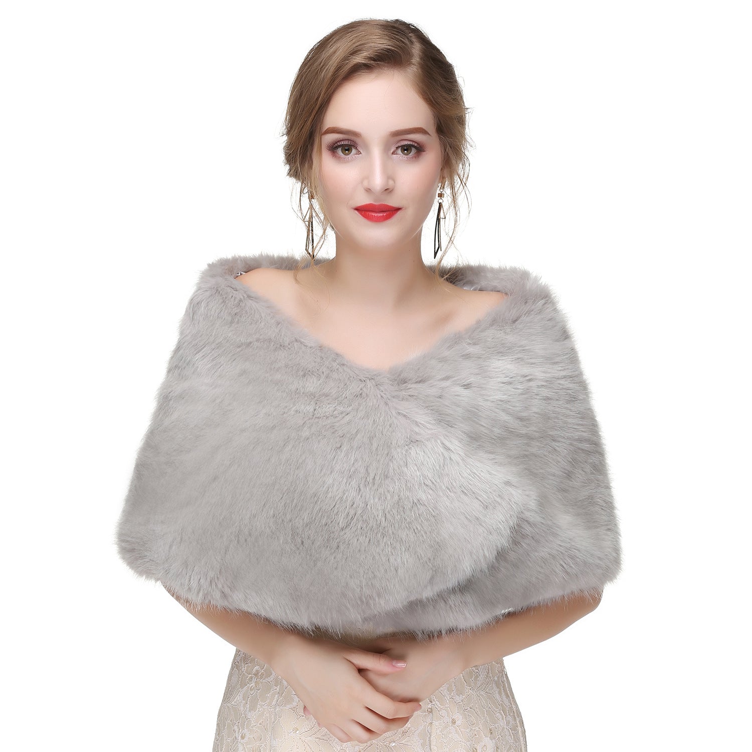 Wedding Fur Shawl Wrap - view 5