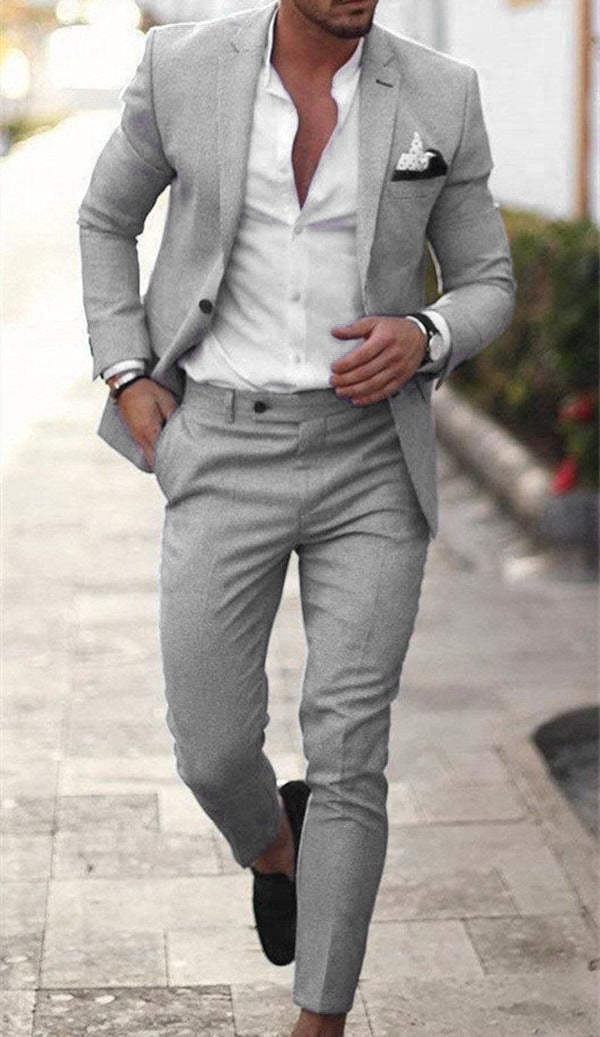 Men's Linen Cotton Two-Piece Suit - view 6