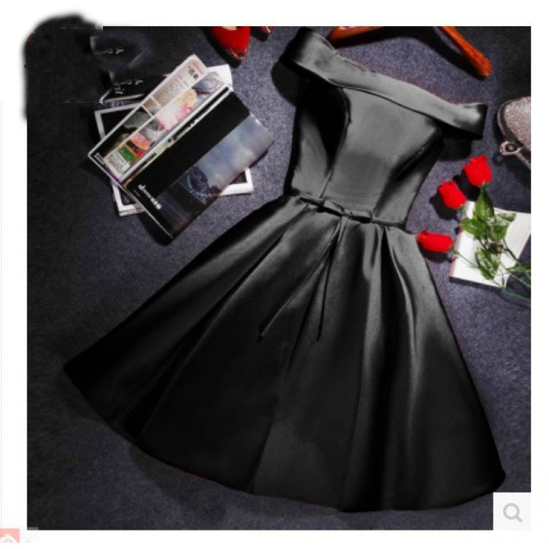 Short Sleeve Ball Gown Bridesmaid Dress - view 6