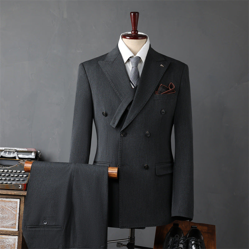 Men's Double-Breasted Suit Set - view 4