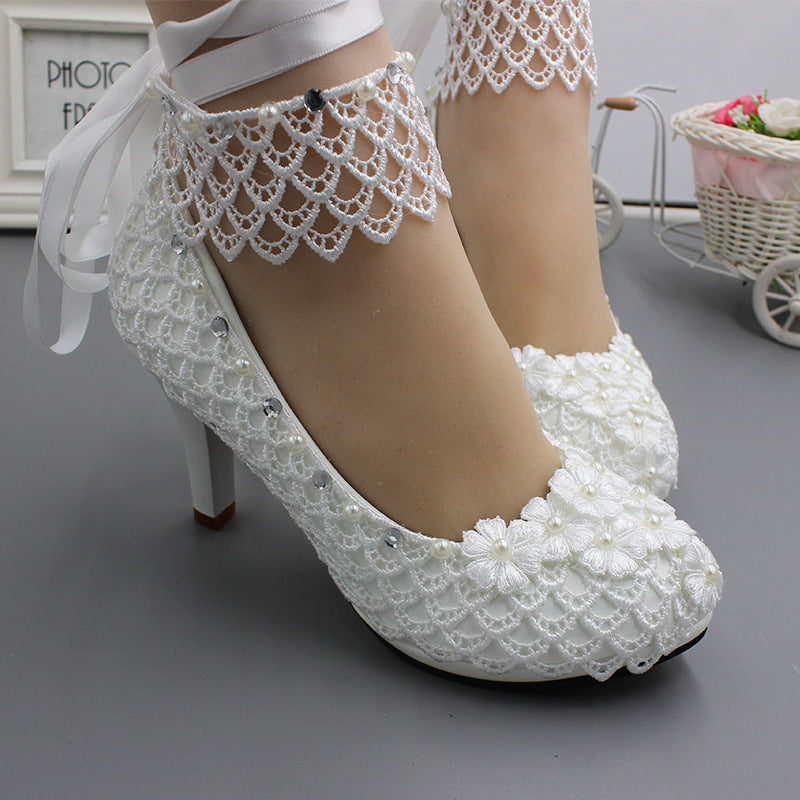 Lace Wedding Heels - view 1