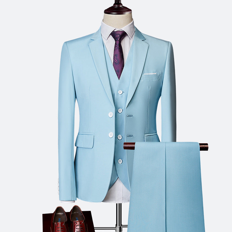 Men's Three-Piece British Slim-Fit Suit - view 9