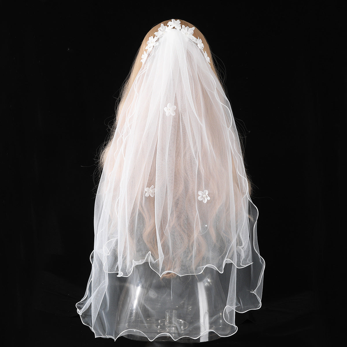 Ribbon Bow Bridal Veil with Hair Comb - view 2