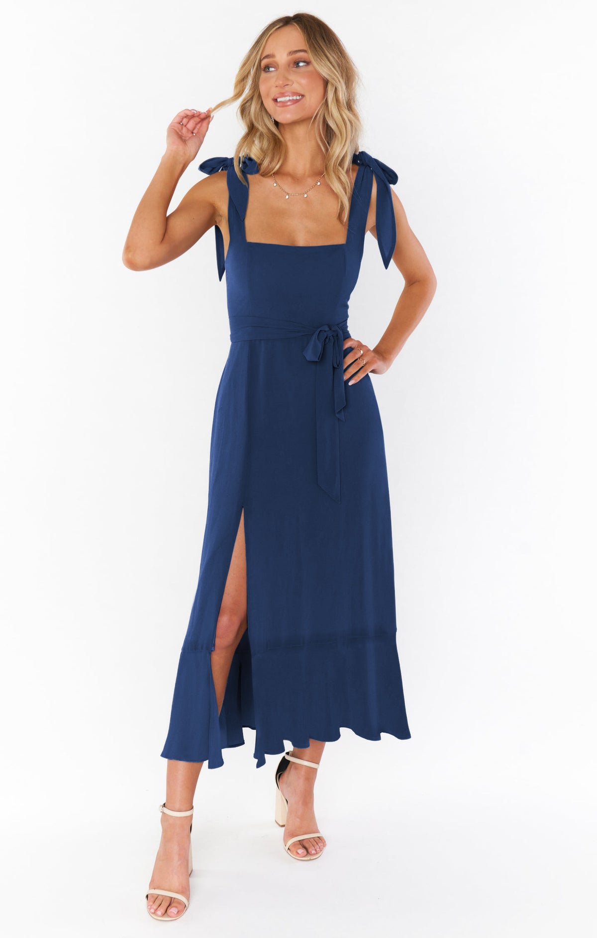 Square Neck A-Line Bridesmaid Dress - view 9