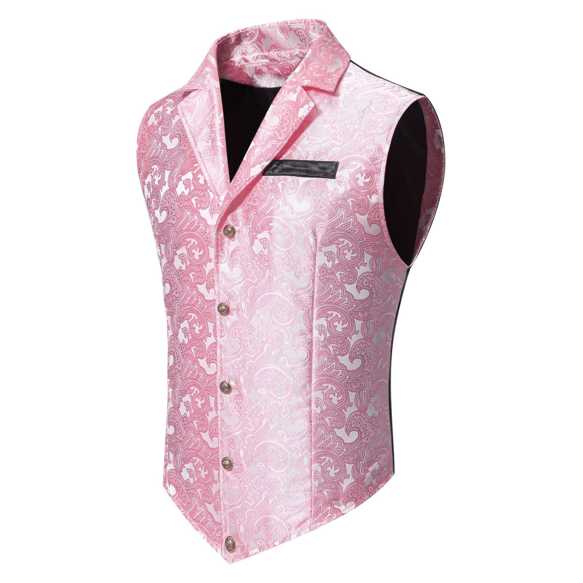 Men's Jacquard Single-breasted Suit Vest - view 5