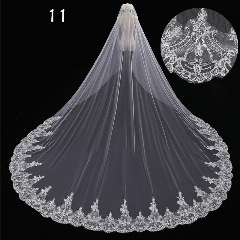 Long Tail Wedding Veil - view 10