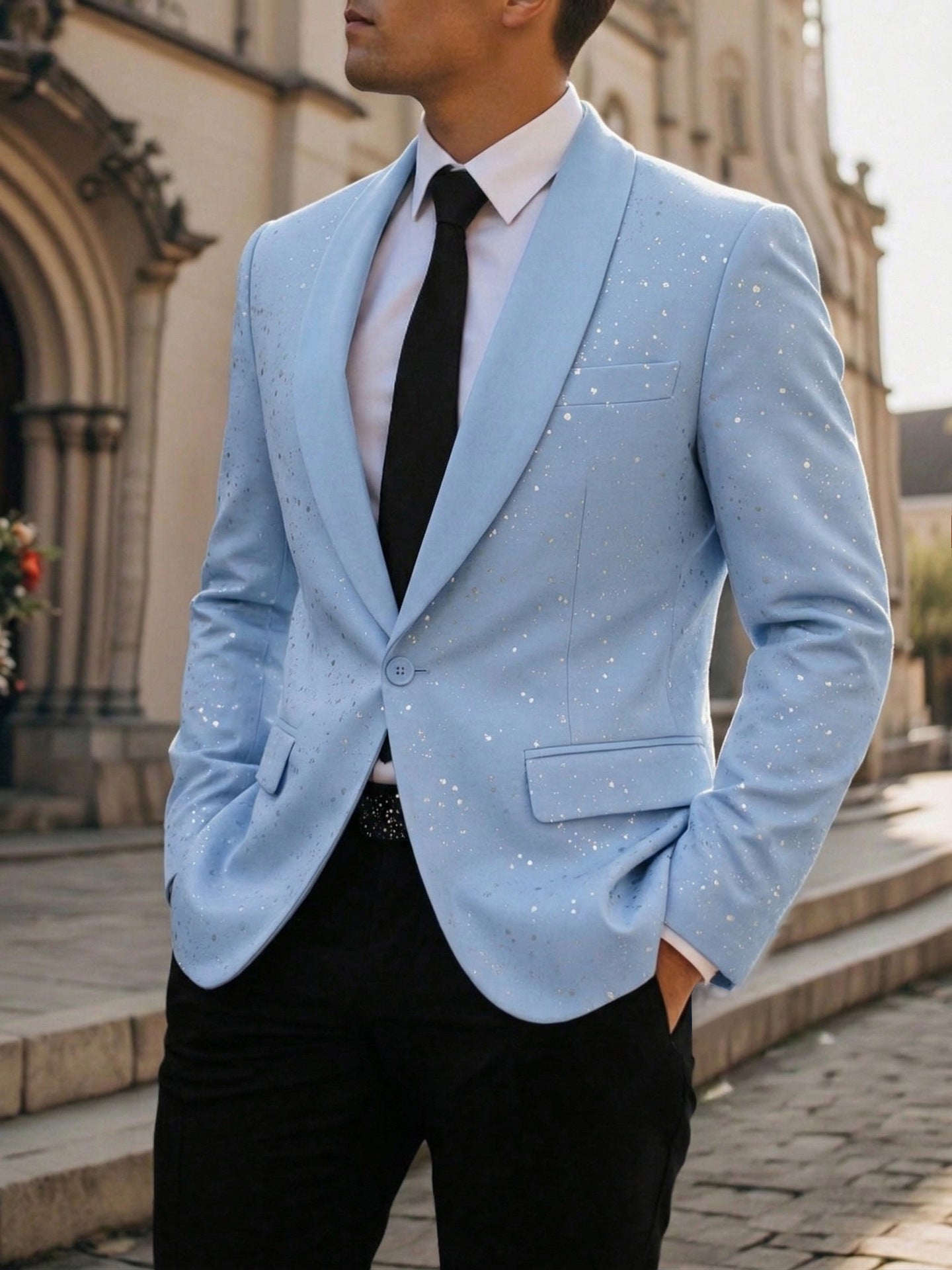 Men's Shiny Party Suit Jacket - view 6