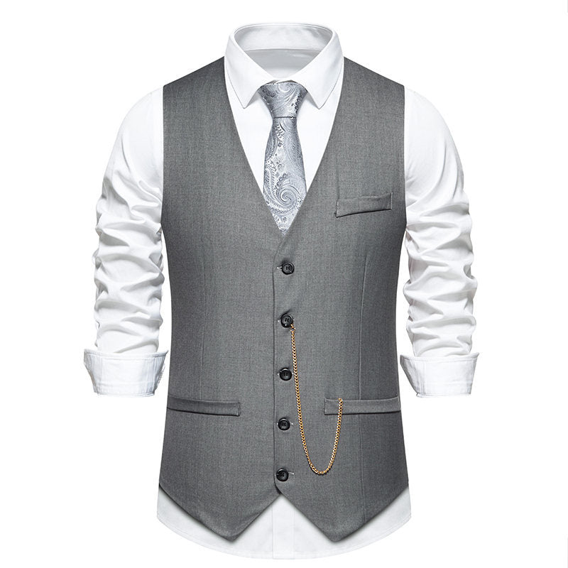 Men's V-Neck Wedding Suit Vest - view 1