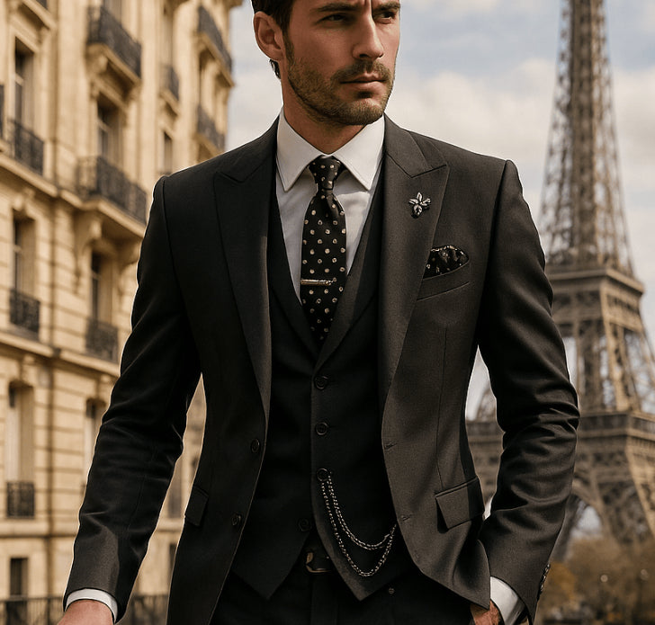 Men's Three-Piece Wedding Suit - view 9